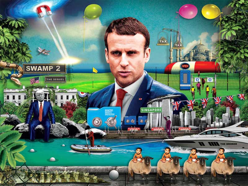 Portada The Economist World If 2017 — Trump en el agua, yate, imán y Macron