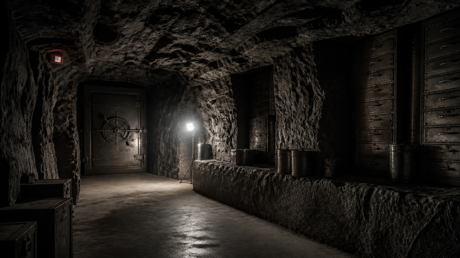 ¿Puedes entrar a la cámara secreta del Monte Rushmore? 3 Bóveda de 1998 en el Hall of Records: teca, titanio y losa de granito