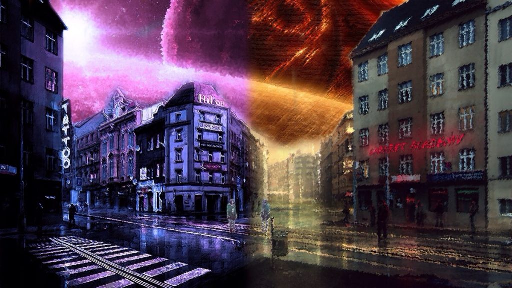 Atmósfera de realidades superpuestas asociada a un universo paralelo
